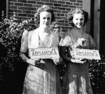 Esther Aspaas and Dorothy Fellows competed for Miss Absaroka in 1939.
