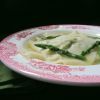 Asparagus from the wilds of South Dakota provides an earthiness to this asparagus and ravioli dish.