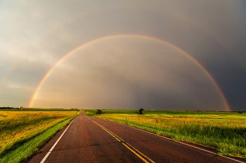 Double rainbow east of Stickney.