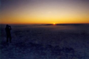 Dawn over the Moreau River valley, Christmas morning, 1995.