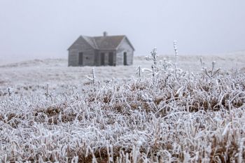 An abandoned prairie house in Roberts County.