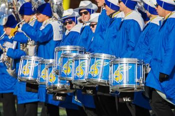 The Pride of the Dakotas still playing in the bitter cold in 2018.