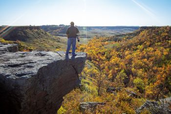 Autumn selfie at the Cave Hills (showing my best side).