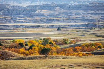 Autumn in the Sage Creek Wilderness of Badlands National Park.