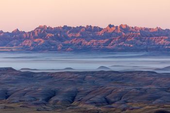 First light on Badlands National Park.