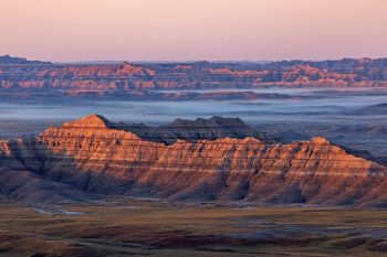 First light on Badlands National Park.