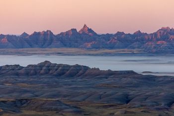 First light on Badlands National Park.