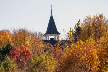 Swedona Evangelical Church spire, 2020 Swedona Evangelical Church spire, 2020