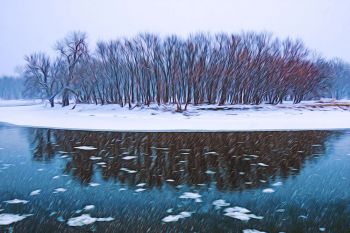 An early winter scene along the Big Sioux near Brandon.