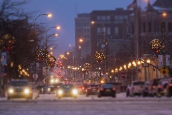 Phillips Avenue in downtown Sioux Falls, December of 2016.