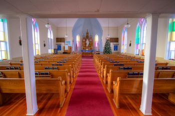 Inside Zion Lutheran, Roberts County.