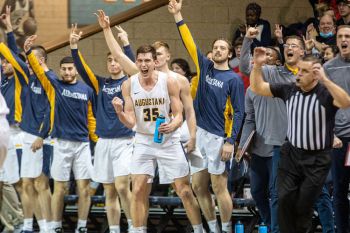 Augie’s bench getting into the game.