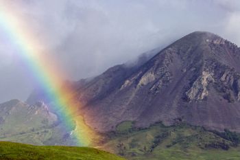 After rain and hail at Bear Butte.