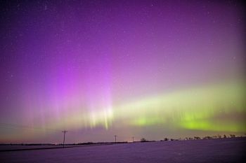 Northern lights in rural Miner County.