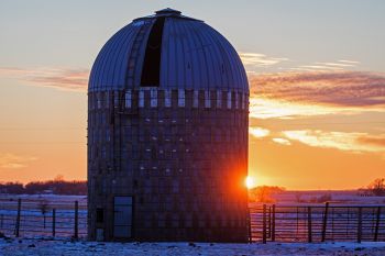 Winter sunset in rural Union County.