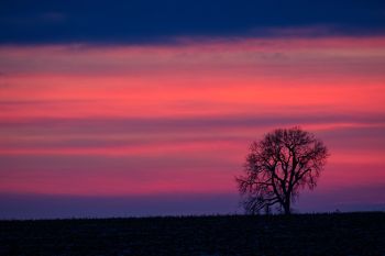 Winter sunset in Deuel County.