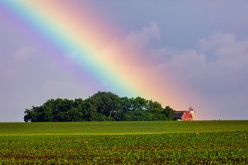 A vivid rainbow spotted from Codington County Road 20.