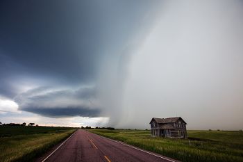 The edge of the rain and hail in McCook County.