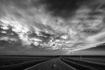 The road south of Presho after a late May storm.