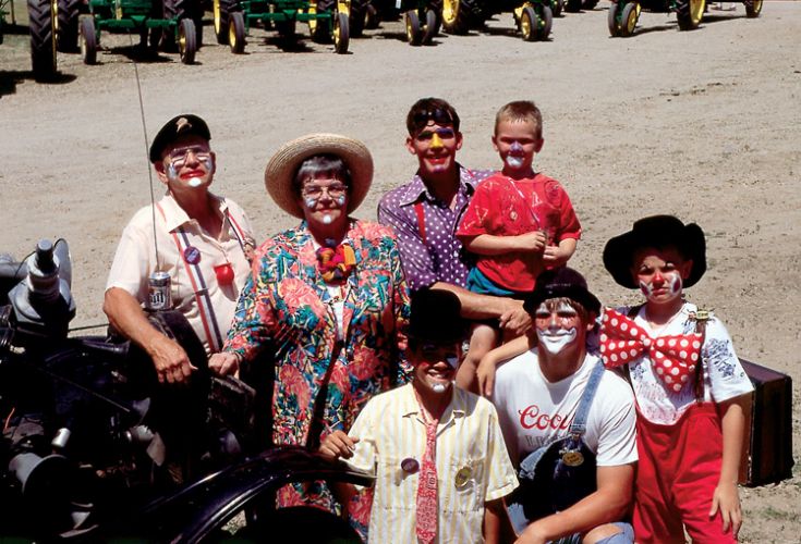 Don Crouse and his clown family.