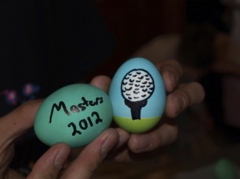 Two eggs ready for the 2012 hunt.