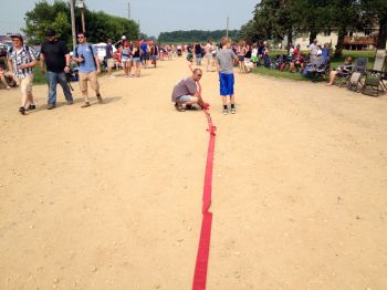 The line of fireworks has become a tradition.