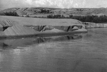 Sand banks were part of the varied landscapes rafters Young and Kilian saw on their voyage.