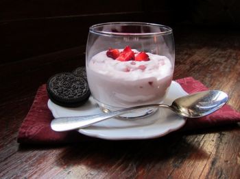 Sinfully creamy strawberry mousse. Photo by Fran Hill.