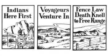 Jack Ashcraft provided illustrations for Roundup Years: Old Muddy to the Black Hills, an account of the settlement of West River South Dakota assembled by cowboy Bert Hall. Ashcraft enlarged some of his drawings for this article.